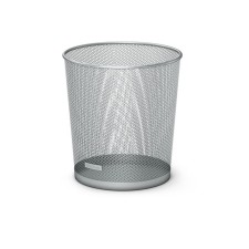 Metal paper basket 13 liters Erich Krause, silver, base 260 mm, top 280 mm
