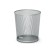 Metal paper basket 13 liters Erich Krause, silver, base 260 mm, top 280 mm