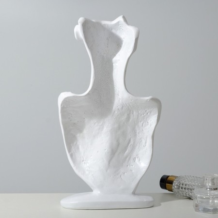 Bust for jewelry 18 × 8 × 32, hole in the ear, white color-2