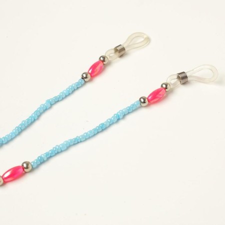A chain for glasses, a lace on the neck is 75 cm, white with blue-1