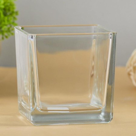 Bernardi-2 8x8x8 cm vase "Cube", 0.25l transparent