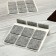 Furniture tundra, 25 x 25 mm, square, gray, 18 pcs.