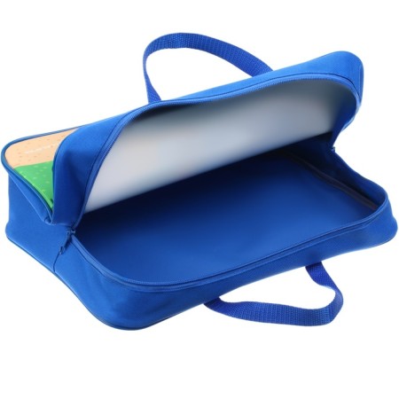Folder with handles textile A4, 350x270x100 mm, blue tractor-1