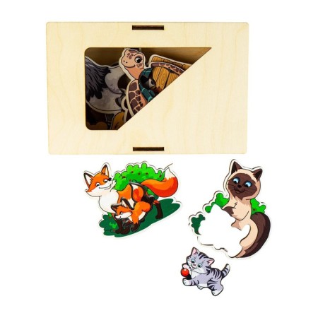 Puzzles logical "Mom and cubs"-3