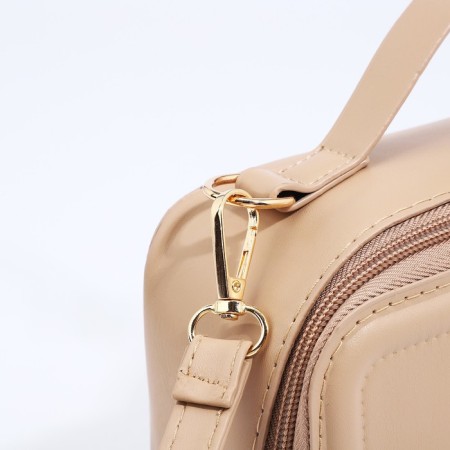 Cross-Bodi Bag on a zipper, beige color-4