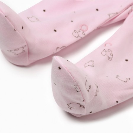 Details for children with closed legs, color is pink bear, height 62 cm-3