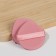 Strawberry makeup sponge, set - 7 pcs, d = 5.5 cm, with a holder, in a case, pink color