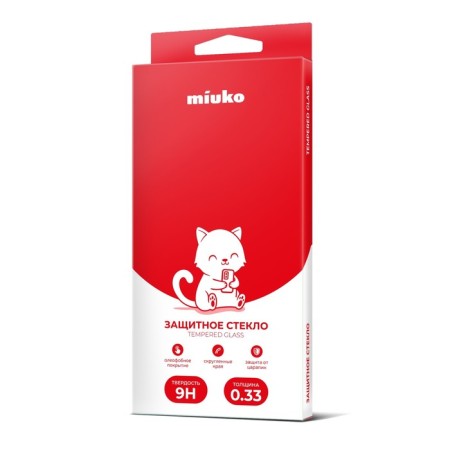 MIUKO protective glass for itel A70, full glue, black frame-6