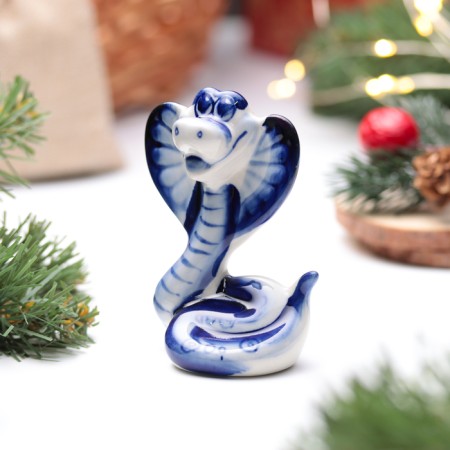 Souvenir "Vasilisa Snake", Gzhel, 8.5 cm-2