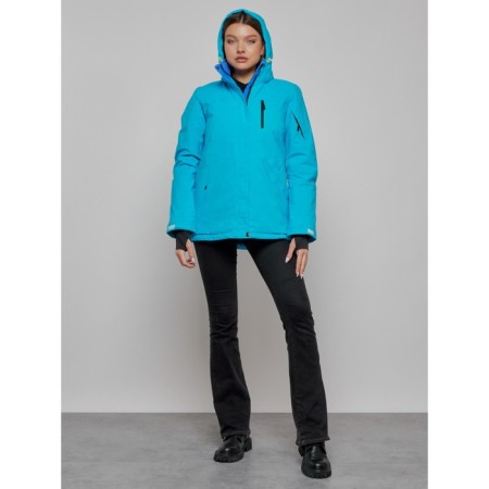 Ski jacket female, size 42, blue color-15