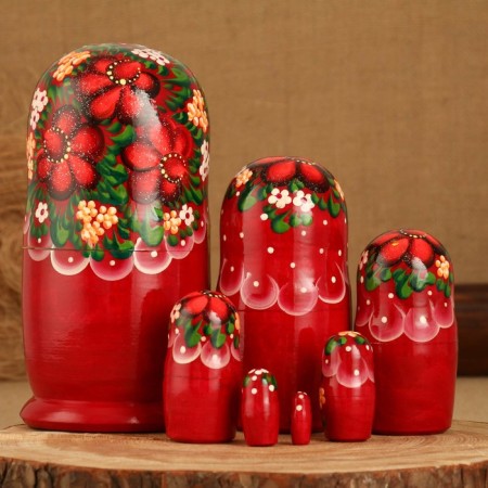 The nesting house is 7 puppet "Lara", 23-25cm, manual painting.-1