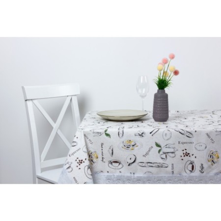 MEIWA tablecloth, rectangular, 132 x 178 cm, beige color