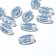 Acrylic bead "Hearts with an arrow", 18 × 6 mm, set 10 g, blue color