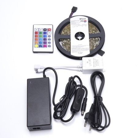 Feron 5 m, IP20, SMD5050, 60 LED/m, 14.4 W/m, 12 V, RGB glow.