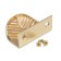 Handle cappio, m/o 32 mm, with a pattern, matte gold color