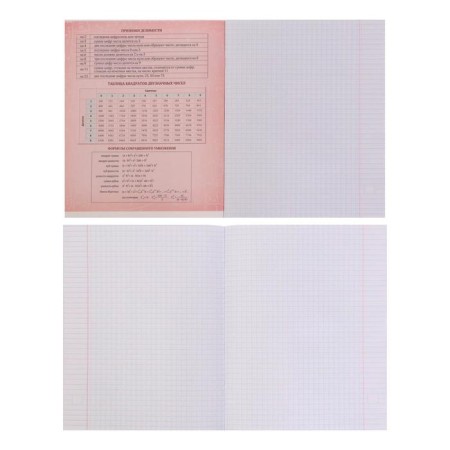 Substantial notebook Calligrata Superneeon, 48 sheets in the algebra cage, with reference material, covered cardboard, OFSET block-1