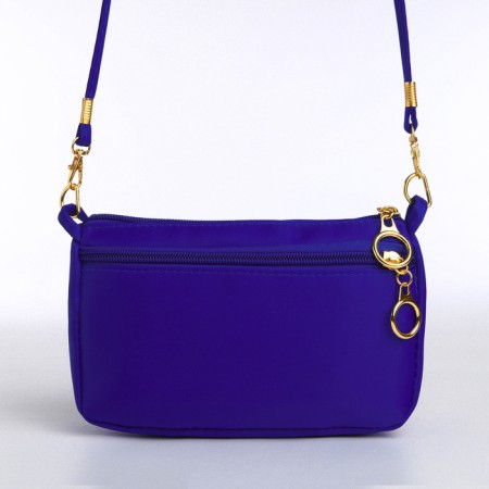 Bag Women's Cross-Bodi with a zipper, blue color