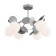 Freya Fr5165PL-06S Satellite, 550x550x380 mm, E27, 6x60W, silver color.
