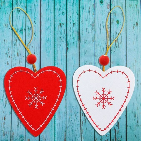Decorative suspension "Heart with hoarfrost", mix