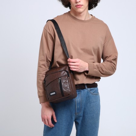 Male bag, brown color-5