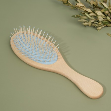 Massage comb, 22 × 7 cm, beige/blue color-1
