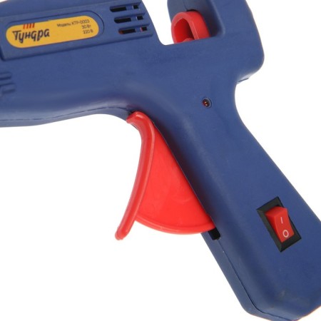 Tundra glue gun, 30 watts, 220 V, switch, indicator, anti -bore, cord 1.2 m, 7 mm-8