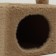 House for cats with two shelves, oval entrance, jute, 37 x 37 x 111 cm, beige