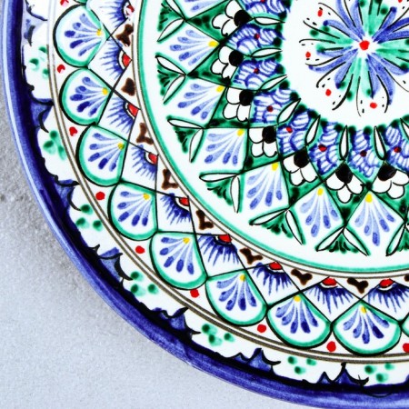 Plant of Rishtan ceramics "Patterns", 22 cm, blue-6