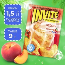 Soluble drink invite peach, 9 g