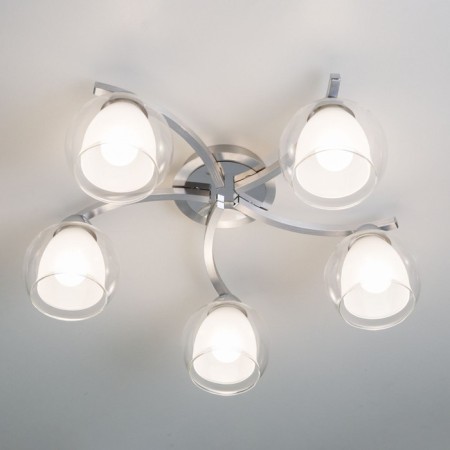 Ceating chandelier Citilux "Christie" CL152157, 54x54x19 cm, 5x75W, e27, gray color gray-5