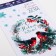 Stickers on the glass "Bullfins on a wreath", reusable, 20 x 34 cm, New Year