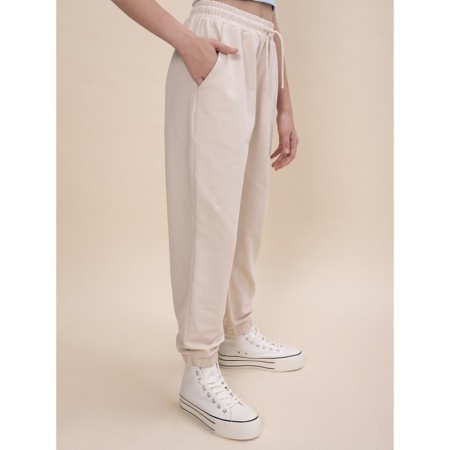 Брюки для девочек, рост 146 см, цвет кремовый-1