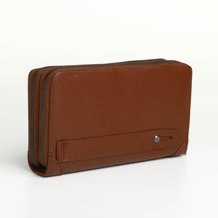 Male clutch on lightning, textura, brown color-1
