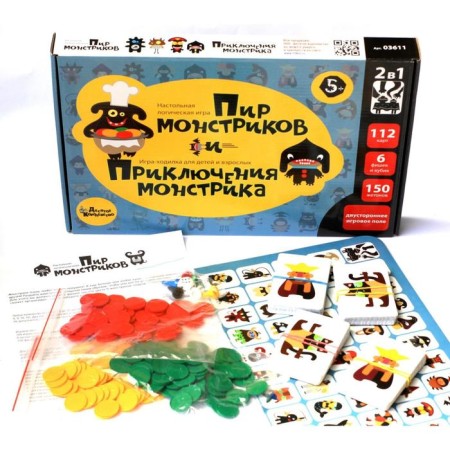 Board game 2 in 1 "Feast of monsters. Monster's adventure "