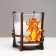 Aromatic candle in a glass on the stand "Dragon", 9.5x9.5x10 cm