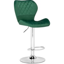 Barrier stool Porch metal/velor, chrome/green 46x49x88 cm