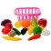 Set "Fruits and Vegetables" in the basket, 17 objects, color mix