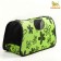 Bag - Carriage for animals "Flowers", green, size m, 40 x 21 x 27 cm