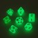 A set of cubes for D&D (Dungeons and Dragons, DND), series: D&D, "Shine", 7 pcs, luminous