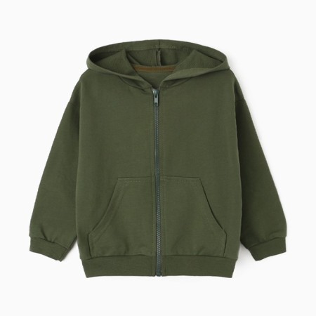Sweatshirt for a boy, khaki color, height 86 cm