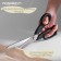 Clothing scissors, mowed blade, 9.5 ", 24 cm, black color