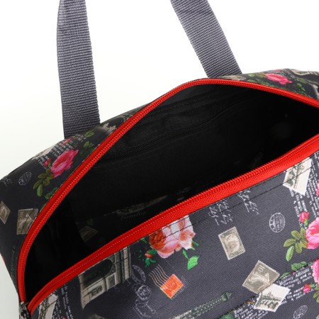 Road bag with lightning, external pocket, gray color-2