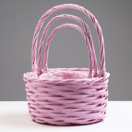 Camping set, 31x16/40 cm, 25x14/35 cm, 21x12/30 cm, 3 pcs, pink, willow-1