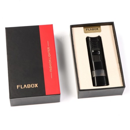 Gas lighter, piezo, turbo mode, black-3