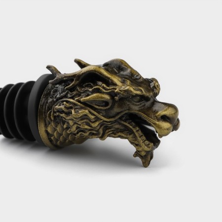Geyser for the wine Magistro "Dragon", 11 cm, gold color-2