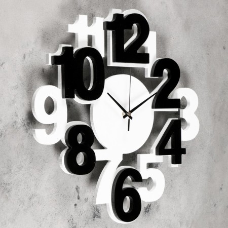 Wall clock, series: interior, "numbers", smooth move, 40 x 40 cm-1