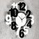 Wall clock, series: interior, "numbers", smooth move, 40 x 40 cm