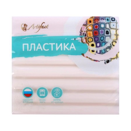 Plastic - polymer clay, 56 g, fluorescent, white