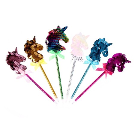 Handle "unicorn", with sequins, color mix-1