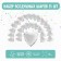 Set of foil balls 19 "heart", white, 25 pcs.